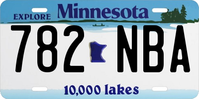 MN license plate 782NBA