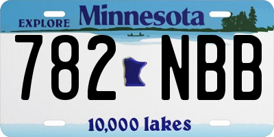 MN license plate 782NBB