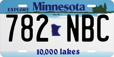 MN license plate 782NBC