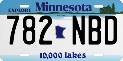 MN license plate 782NBD