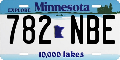 MN license plate 782NBE