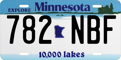 MN license plate 782NBF