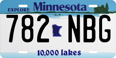 MN license plate 782NBG