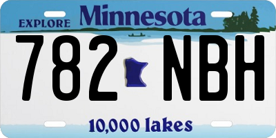 MN license plate 782NBH