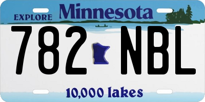 MN license plate 782NBL