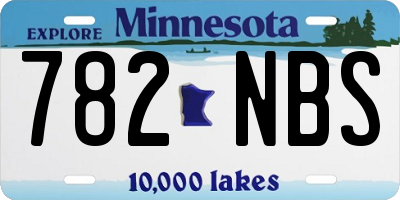 MN license plate 782NBS