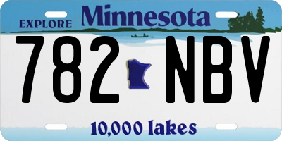 MN license plate 782NBV