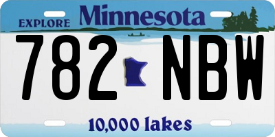 MN license plate 782NBW