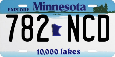 MN license plate 782NCD