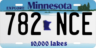 MN license plate 782NCE