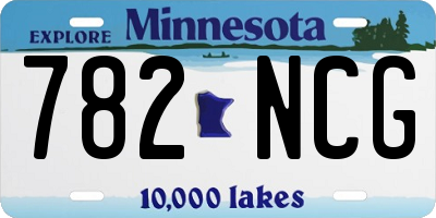 MN license plate 782NCG