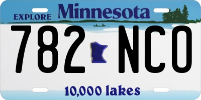MN license plate 782NCO