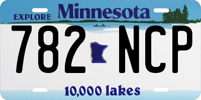 MN license plate 782NCP