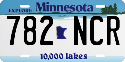 MN license plate 782NCR