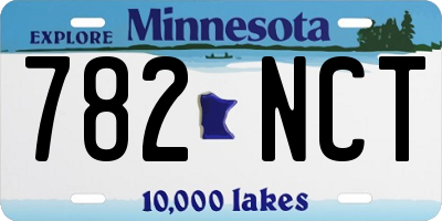 MN license plate 782NCT