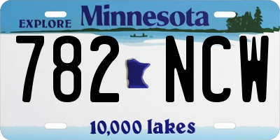 MN license plate 782NCW
