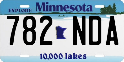 MN license plate 782NDA