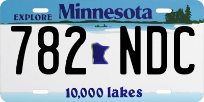 MN license plate 782NDC