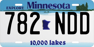 MN license plate 782NDD