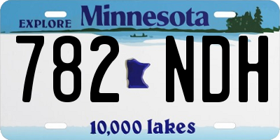 MN license plate 782NDH