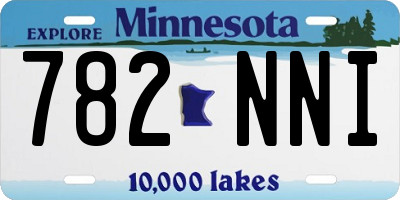 MN license plate 782NNI