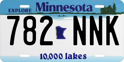 MN license plate 782NNK