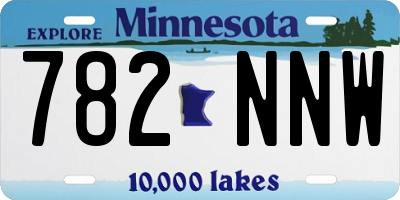 MN license plate 782NNW