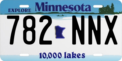 MN license plate 782NNX