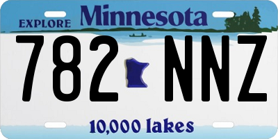 MN license plate 782NNZ