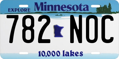 MN license plate 782NOC