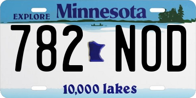 MN license plate 782NOD