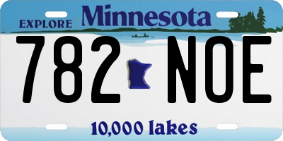 MN license plate 782NOE