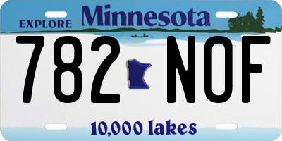 MN license plate 782NOF