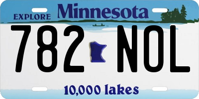 MN license plate 782NOL