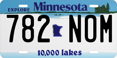 MN license plate 782NOM