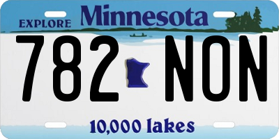 MN license plate 782NON