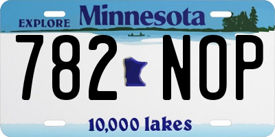 MN license plate 782NOP