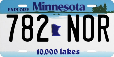 MN license plate 782NOR