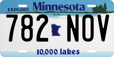MN license plate 782NOV