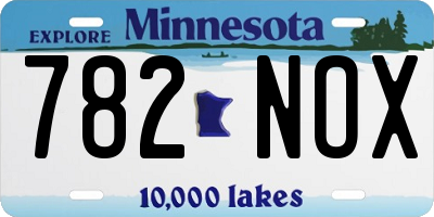 MN license plate 782NOX