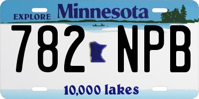 MN license plate 782NPB