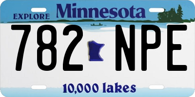 MN license plate 782NPE