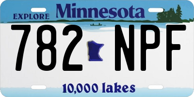 MN license plate 782NPF