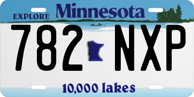 MN license plate 782NXP