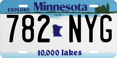 MN license plate 782NYG
