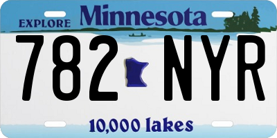 MN license plate 782NYR