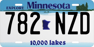 MN license plate 782NZD