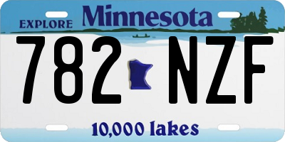 MN license plate 782NZF