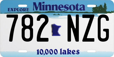 MN license plate 782NZG