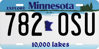 MN license plate 782OSU